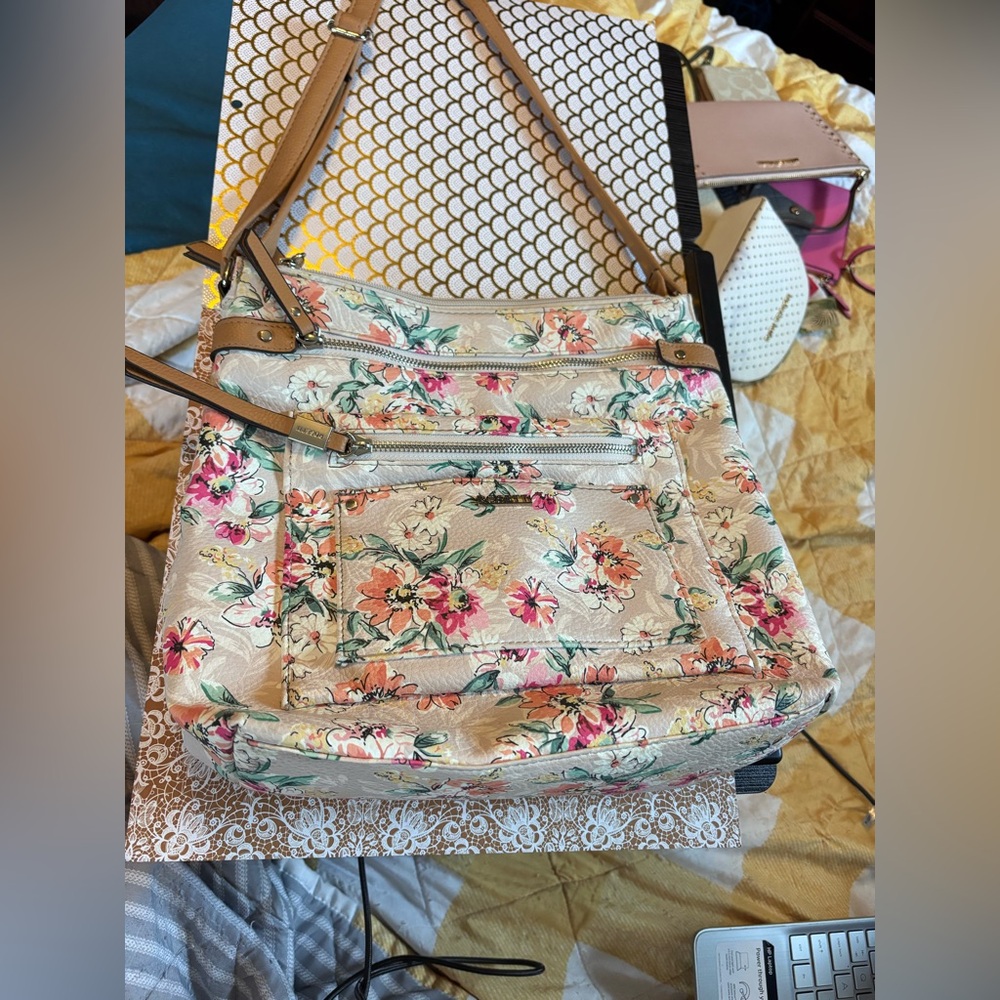 Rosetti Floral Cream Shoulder Bag